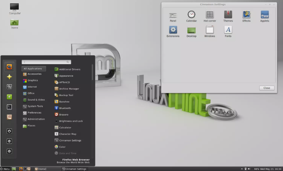 Linux Mint Latest 21.3 Cinnamon 64bit Version BOOTABLE LIVE DVD
