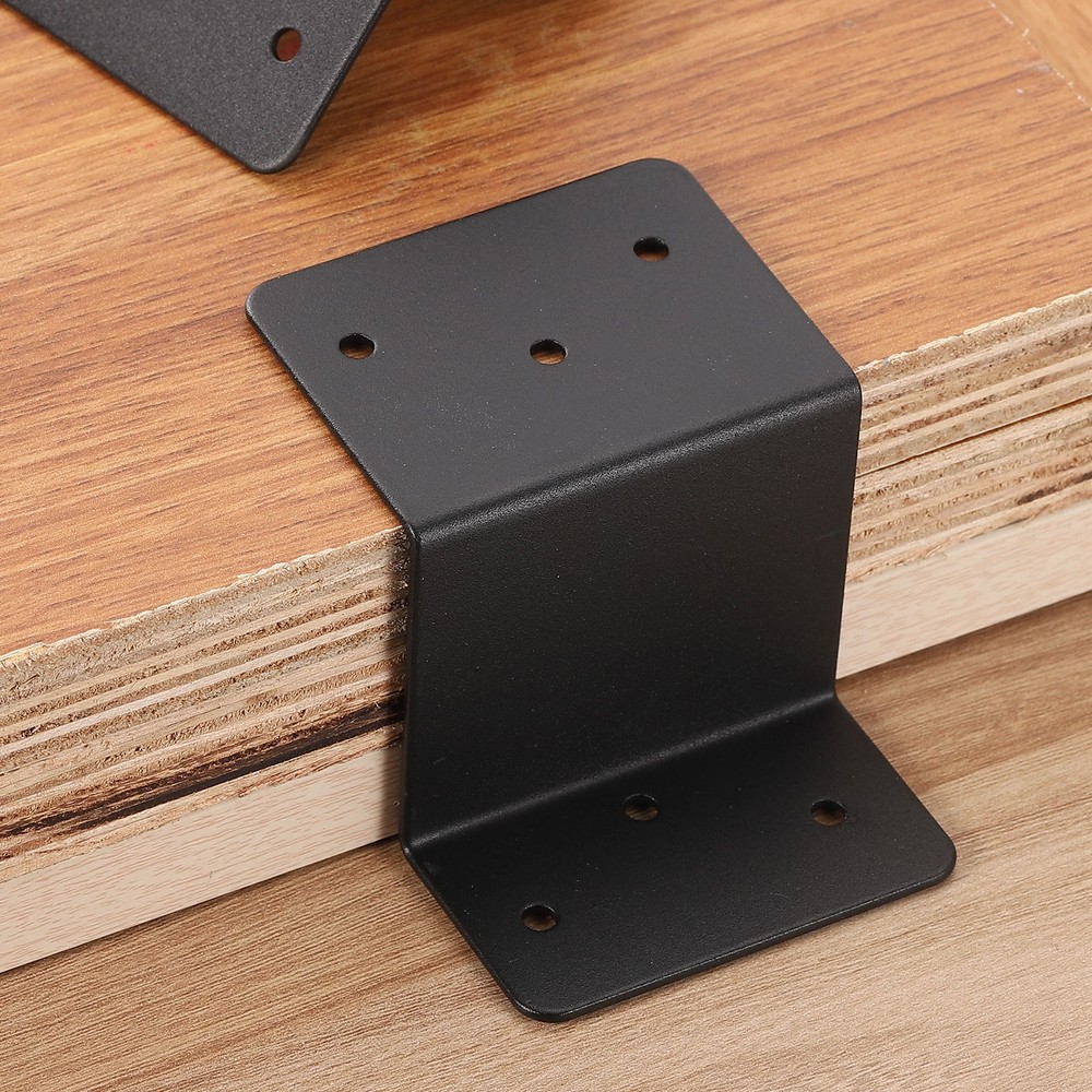4pc Z Bracket Dual Channel Angle Bracket 3.2"x2.36"x2" Black