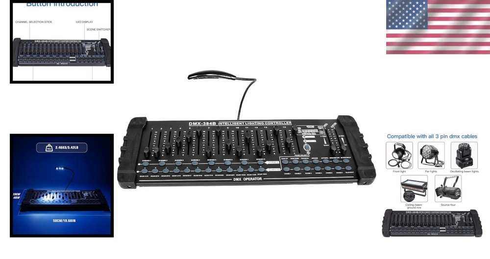 Advanced DMX 384CH Controller with Protective Gel Handles – Unleash Creativity