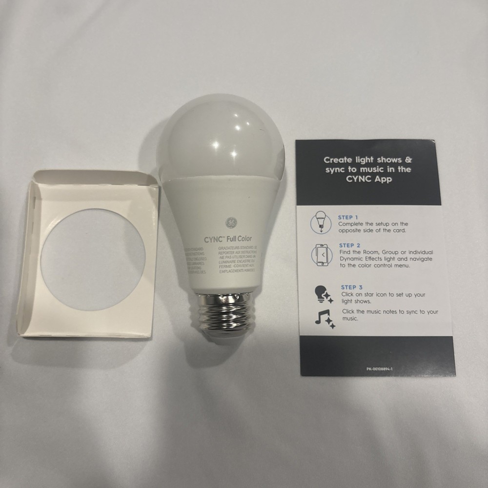 GE Cync Dynamic Effects WiFi Smart Bulb - 800 Lumens - Dimmable