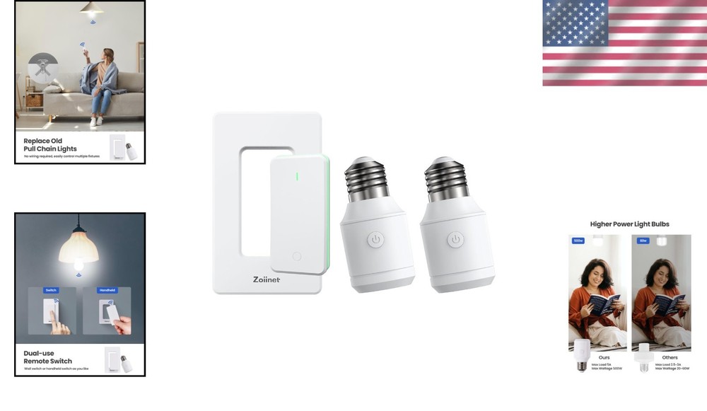 Programmable Light Switch for Pull Chain Fixture