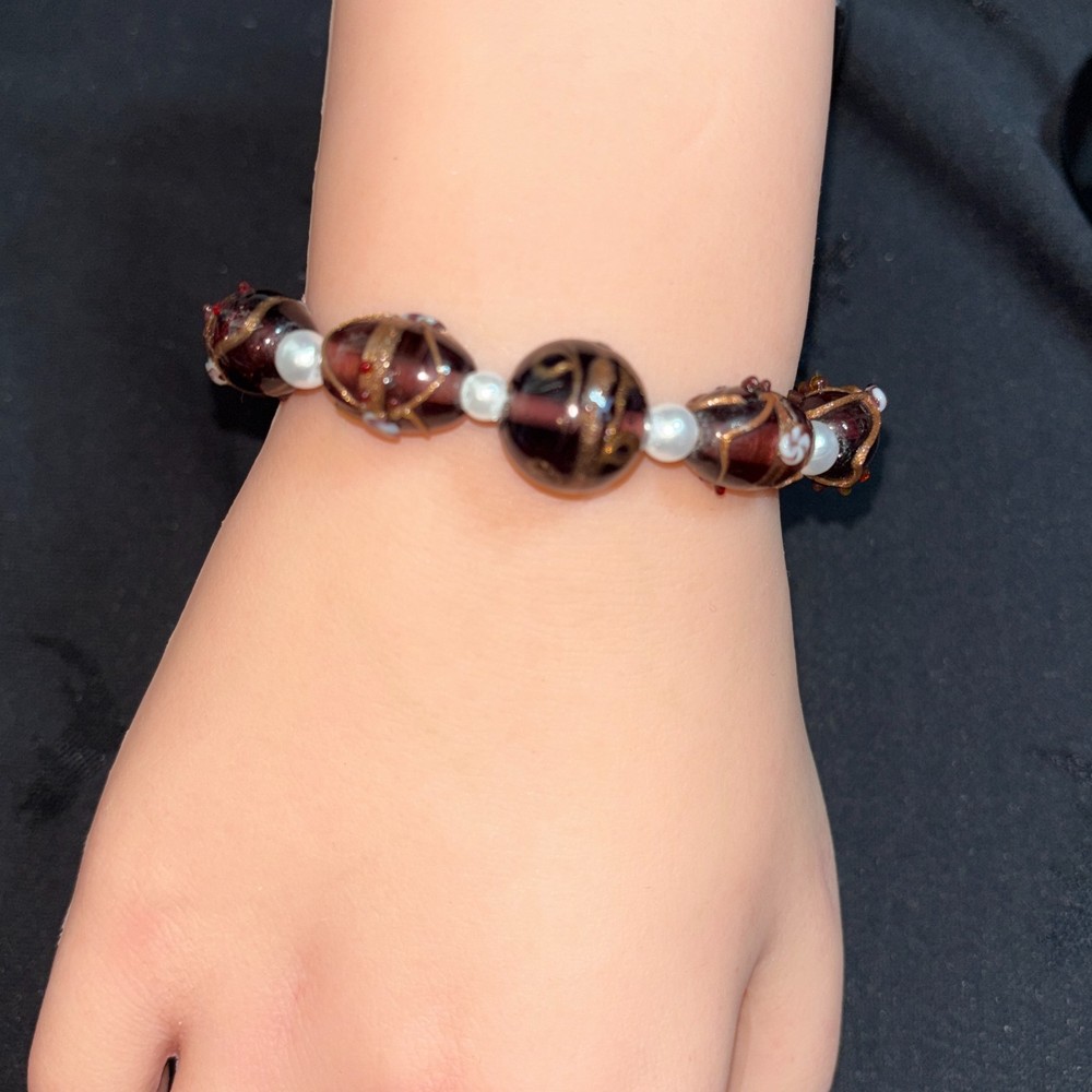 Handmade Glass Beaded Stretch Bracelet