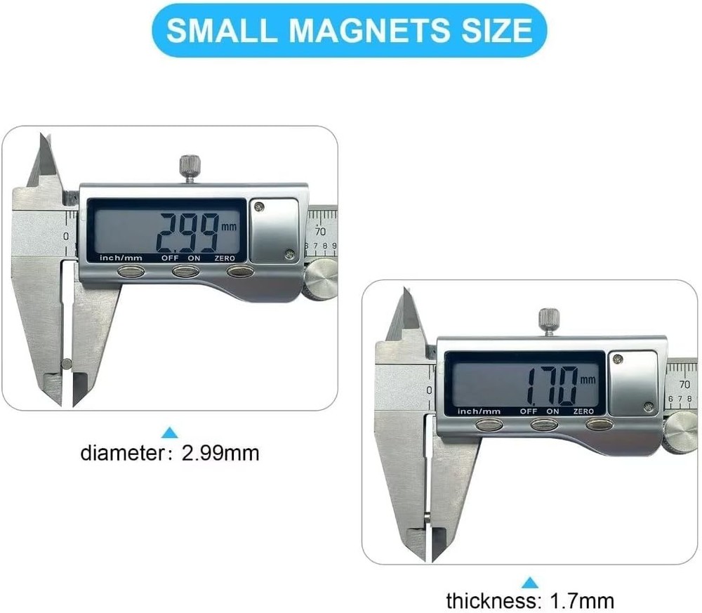 200Pcs Small Magnets, 3x2 mm Mini Tiny Round Magnet,