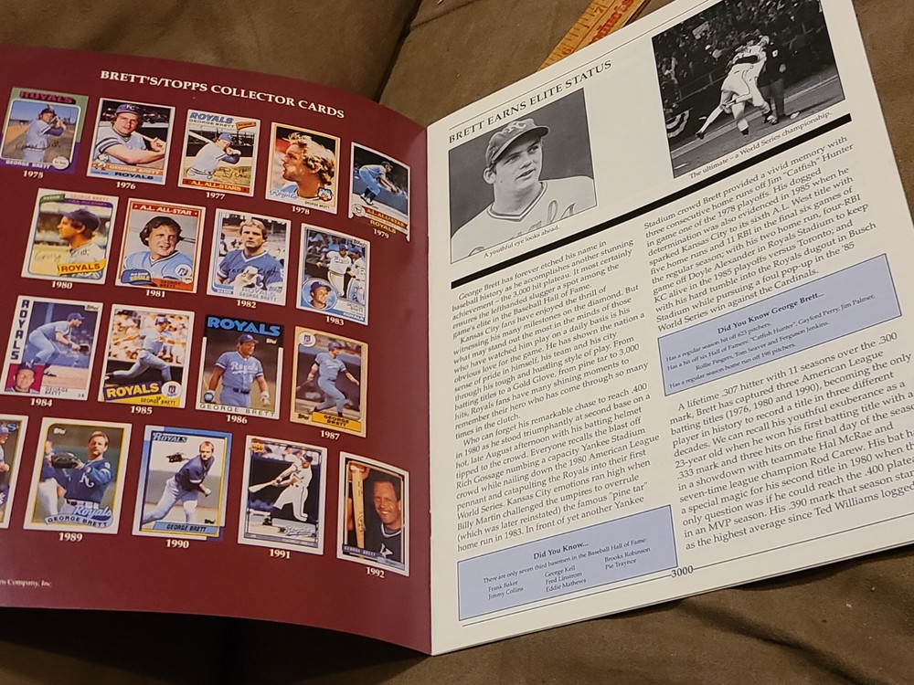 George Brett 3000 Hits Commemorative Souvenir Program
