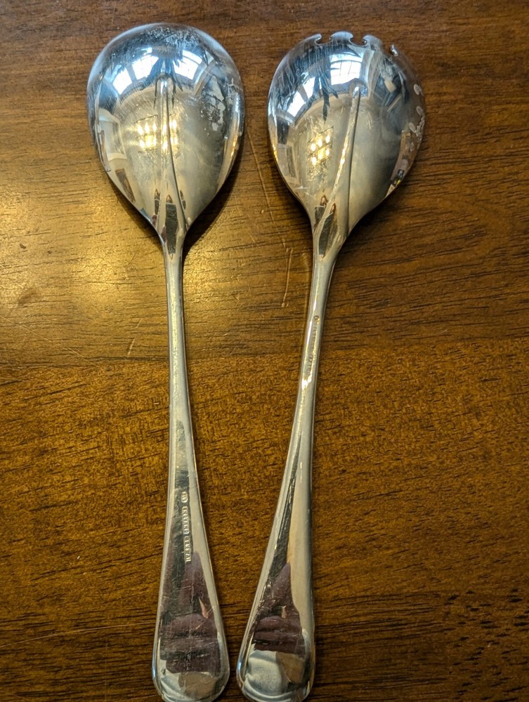 Silver Plated Fork And Spoon S G England EBNS A1 8.5"