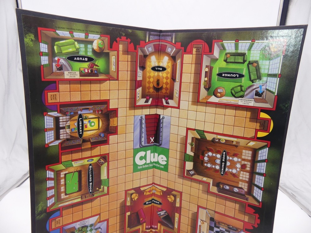 1996 Clue Board Game Replacement Board Part Only