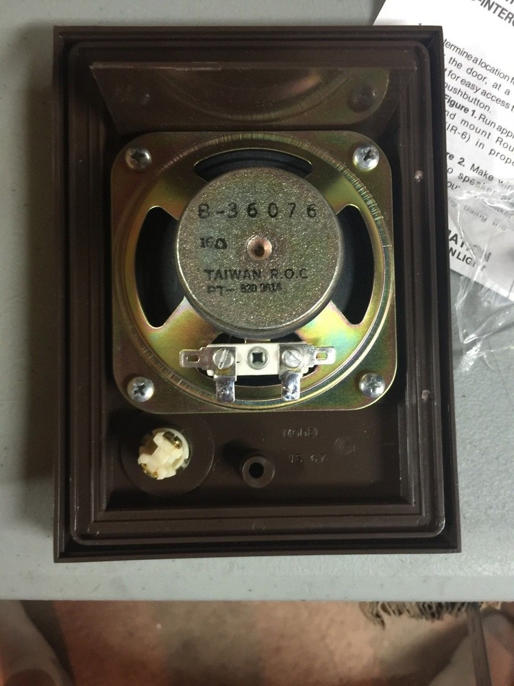 Nutone IS-67D Woodgrain Intercom Door speaker lighted pushbutton IM-4006 IS67