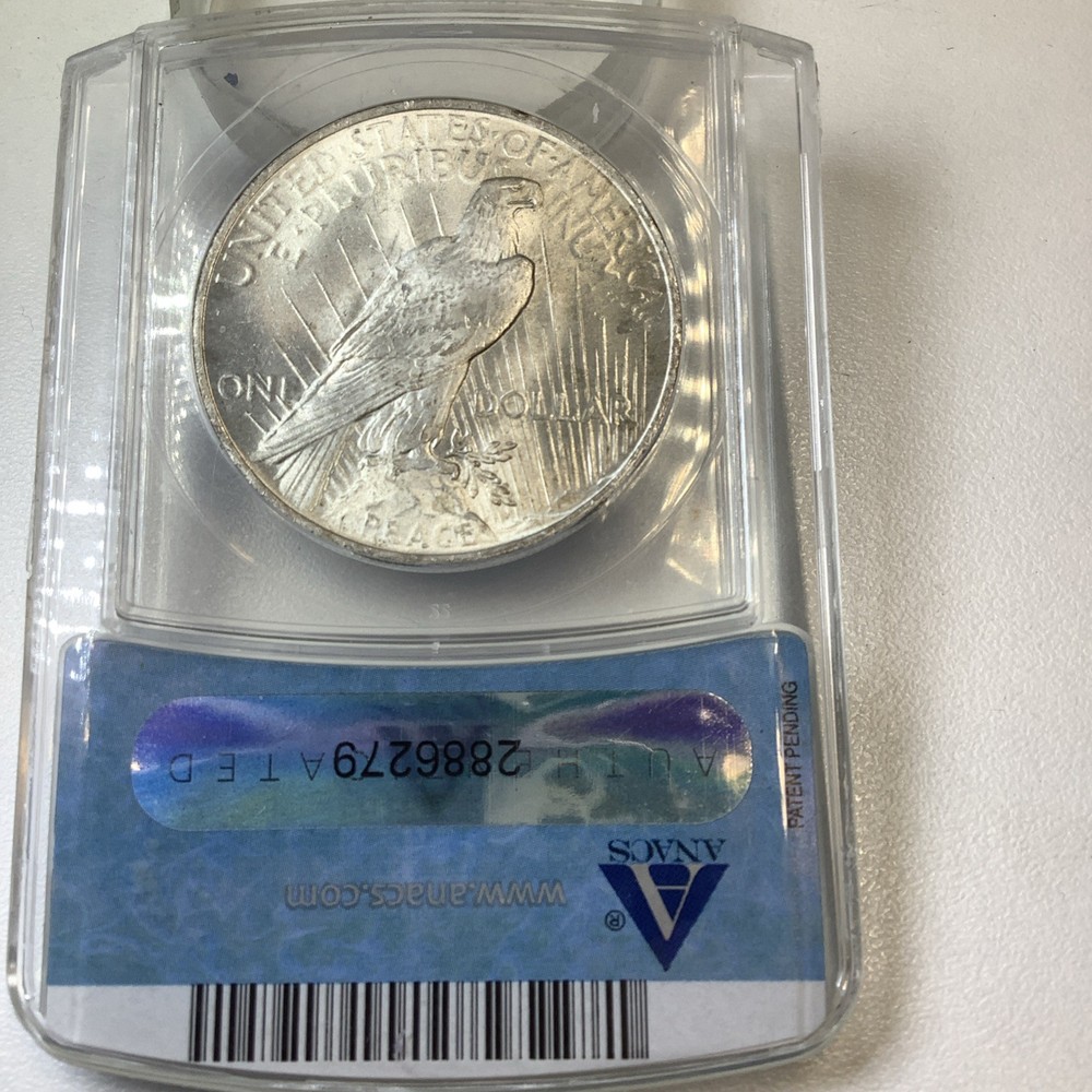 1923 Peace Silver Dollar $1 - ANACS MS64