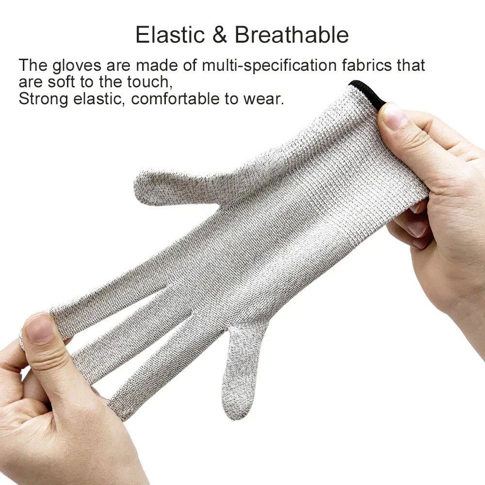 1Pair Conductive Silver Fiber Electrode Gloves Pads Electrotherapy Massage Tools