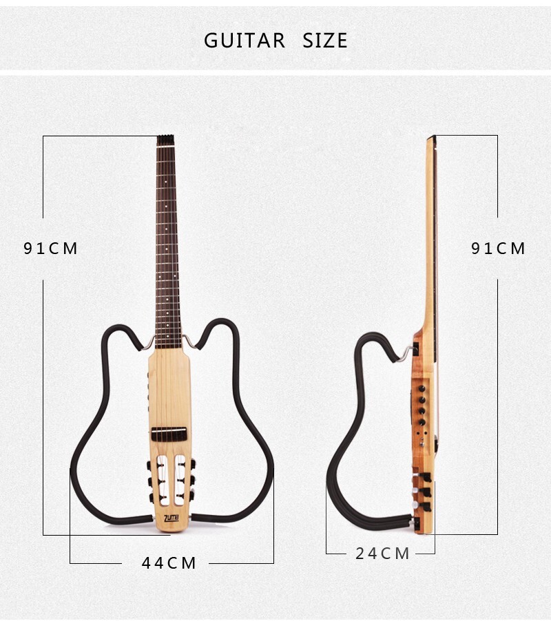 electric classical guitar classic nylon string headless classic built in effect