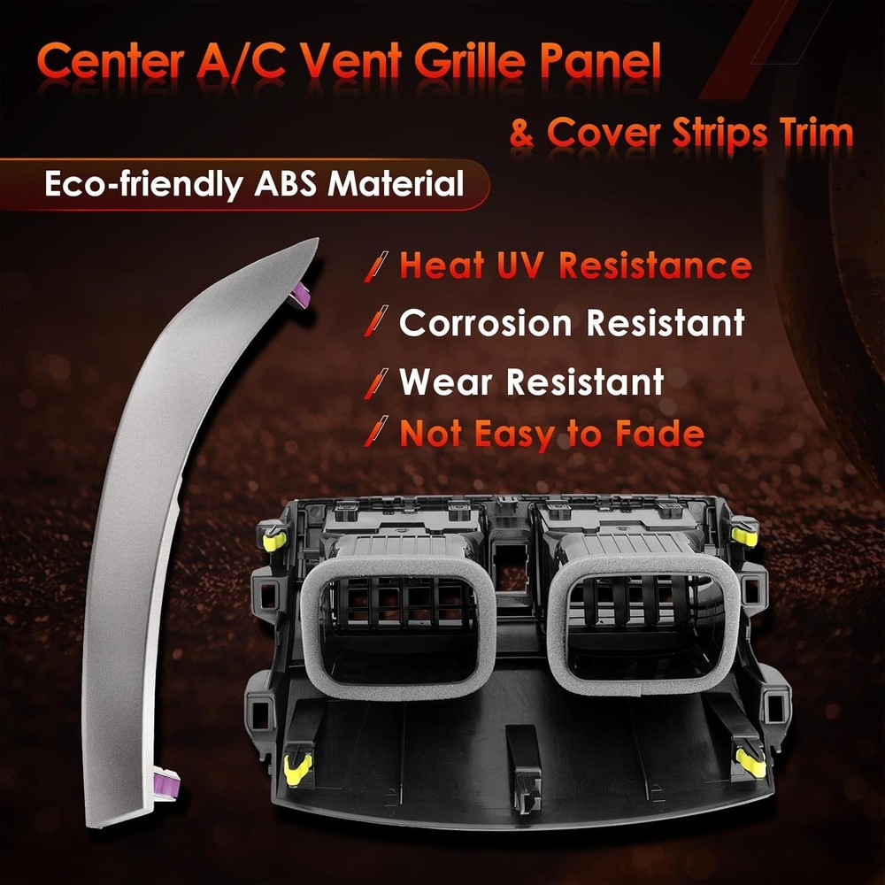 OEM Quality Replacement A/C Vent for 2008-2013 Corolla - Includes Trim Strips