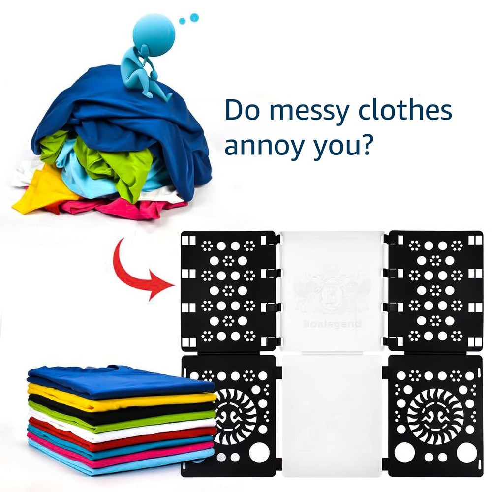 Version 3 Shirt Folding Board T Shirt Clothes Folder Durable Plastic Laundry ...