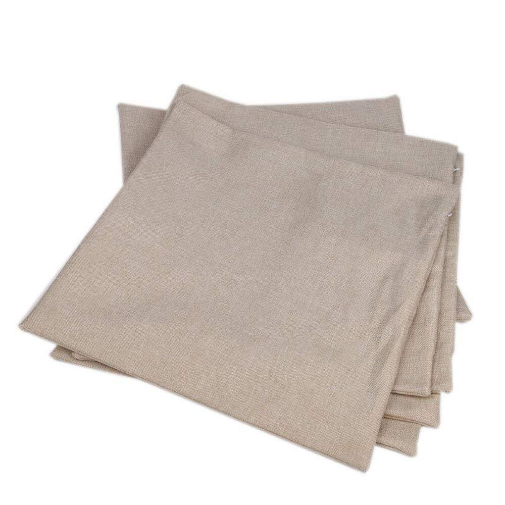4Pcs 15.75" Sublimation square Blank Linen Polyester Pocket Pillow Case Cover