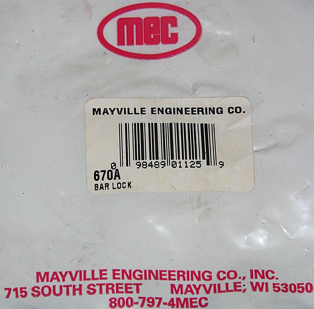 MEC Bar Lock #670A / #100670A