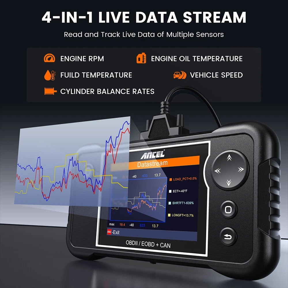 Jeep Wrangler OBD2 PRO Diagnostic Reader ABS SRS Engine Trans Scanner Tool