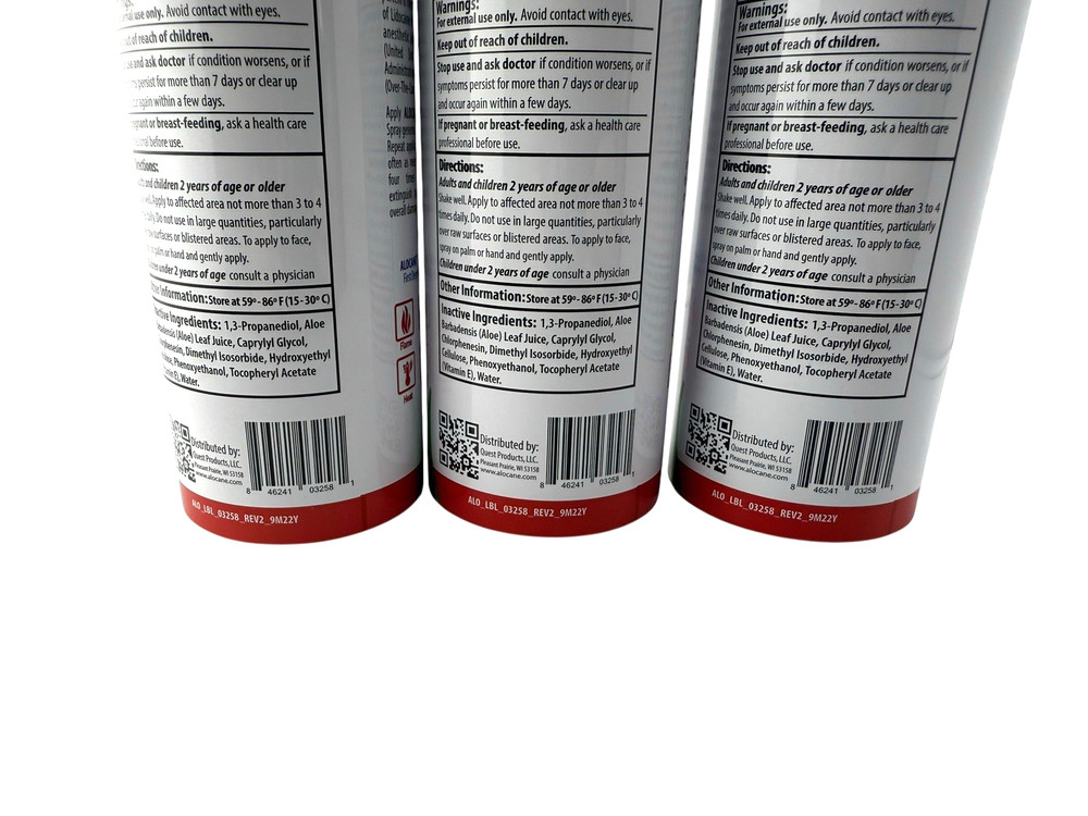 Alocane Maximum Strength Emergency Burn Spray 3.5 fl oz exp: 06/2026- 3 pack