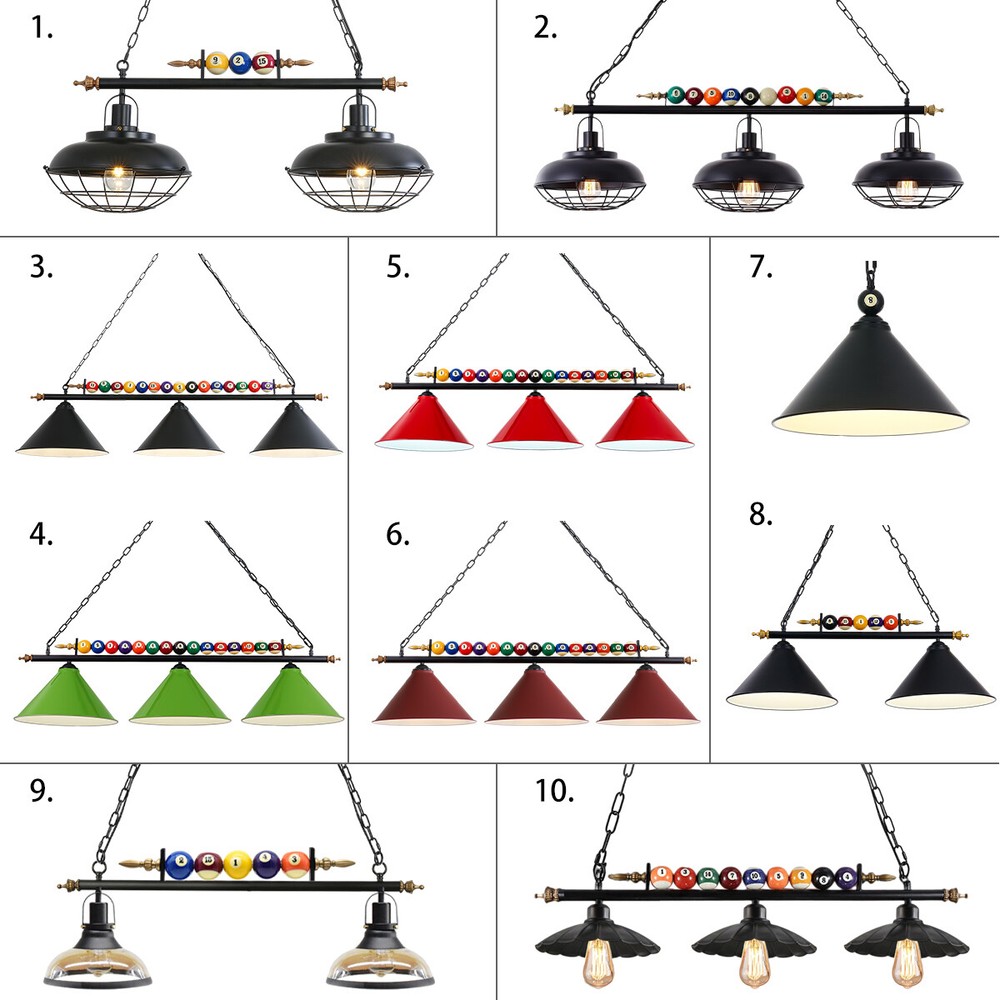 Hanging Pool Table Lights Billiard Pool Table Lighting Fixtures for 7' 8' Table