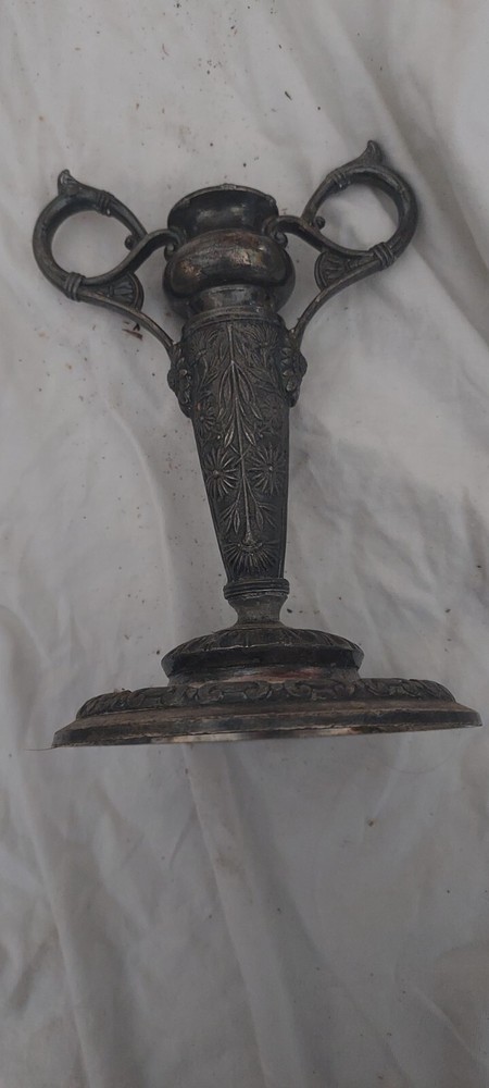 vintage silverplate candle holder nice design