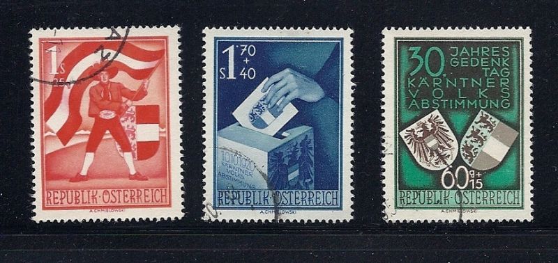 AUSTRIA 1950 PLEBISCITE set VF USED