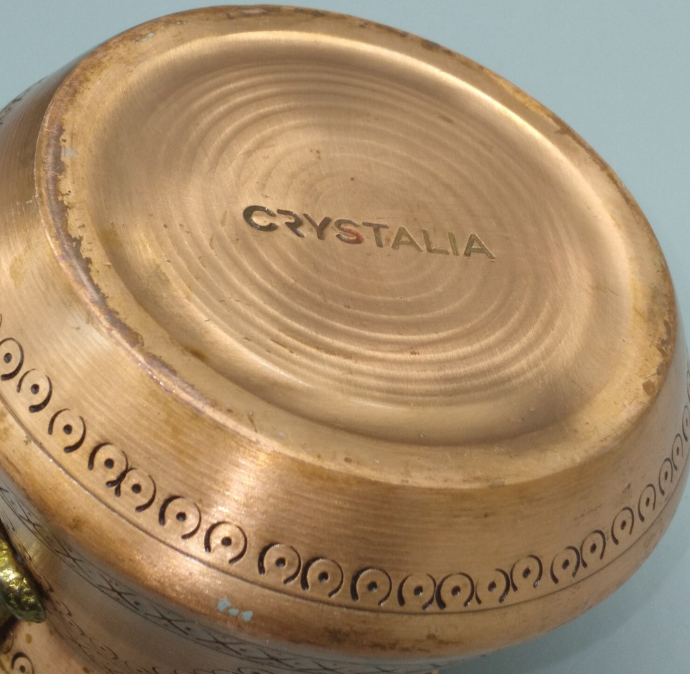 Crystalia Copper Coffee Cezve Brass Handle