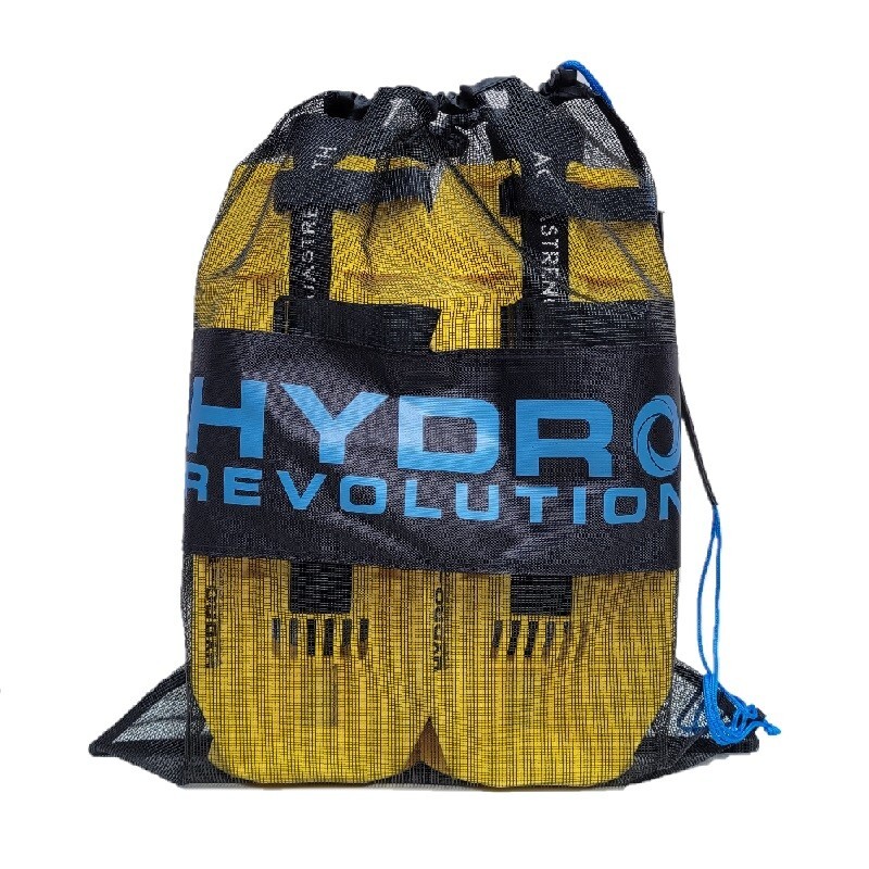 Hydrorevolution Oversized Mesh Cinch Bag - Rubberized Mesh and Durable Polyester