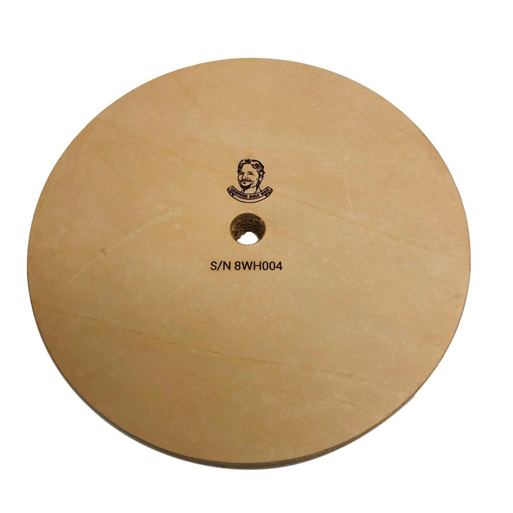 7" (3/4" Width) Leather Honing Wheel - Fits 5/8" Arbor - Buffing Compound Incl
