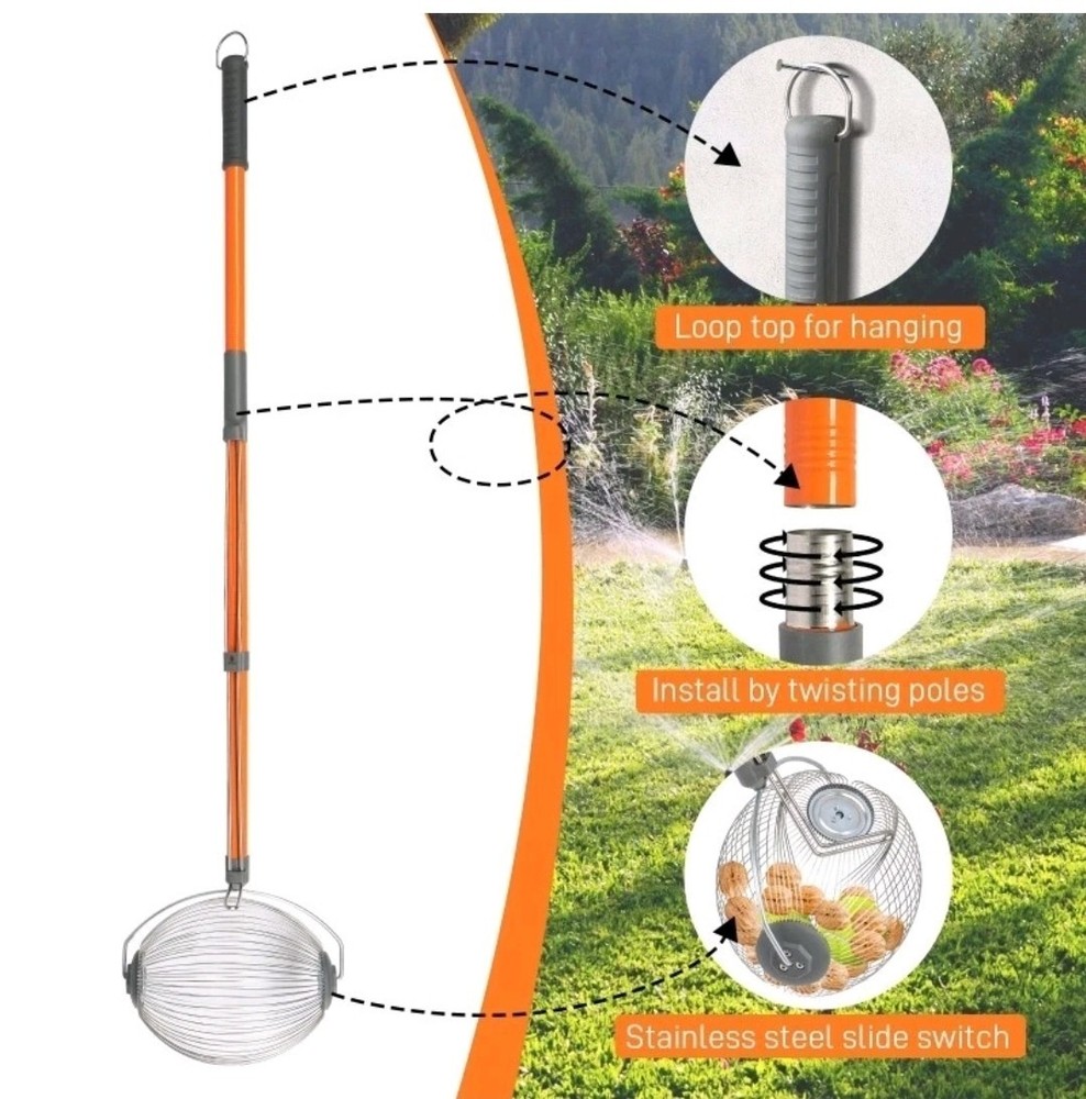 Nut Gatherer, Walnut Picker Upper Roller, Pinecone Picker Upper Golf Ball