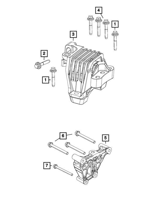Genuine Mopar Hex Head Bolt Mounting Right Side 6510906AA