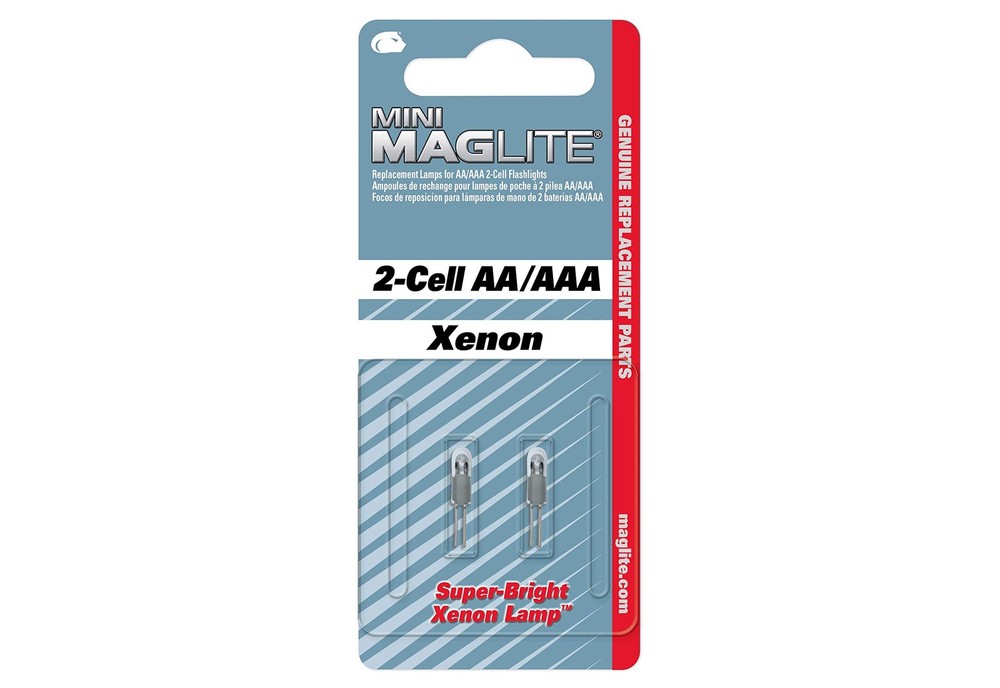 Xenon Replacement Bulb For Mini Maglite Aa Aaa Flashlight 2 Count Pack