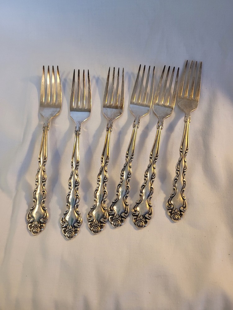 Oneida Community Beethoven silverplate flatware 1971 (6) dinner forks