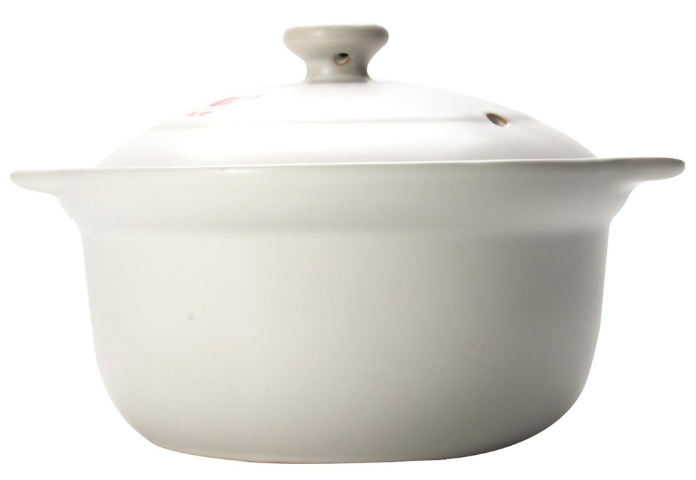 Uniware Ceramic Hot Pot 100% Healthy 1.8QT, White