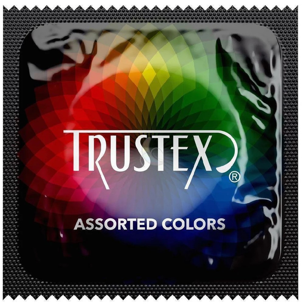 Trustex Assorted Colors Lubricated Condoms | 100-Pack