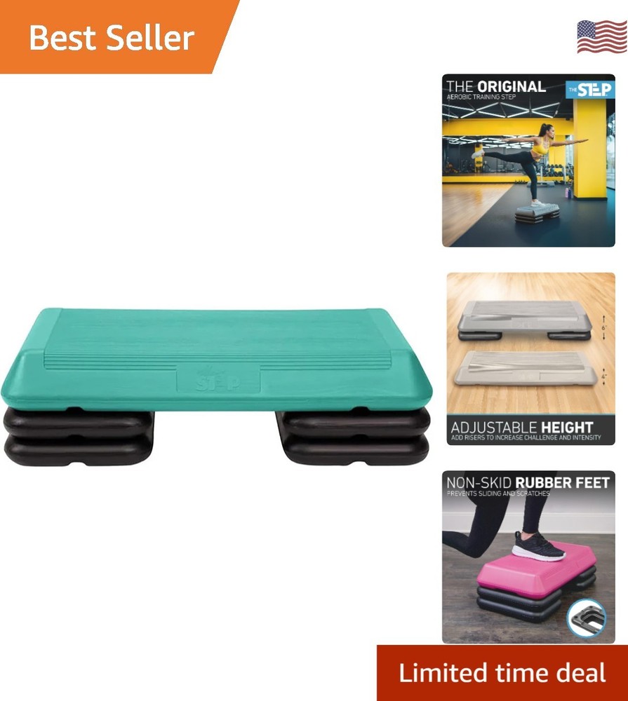 Compact Circuit Size Exercise Step with Resistance Band Notch - 275 lbs Capacity