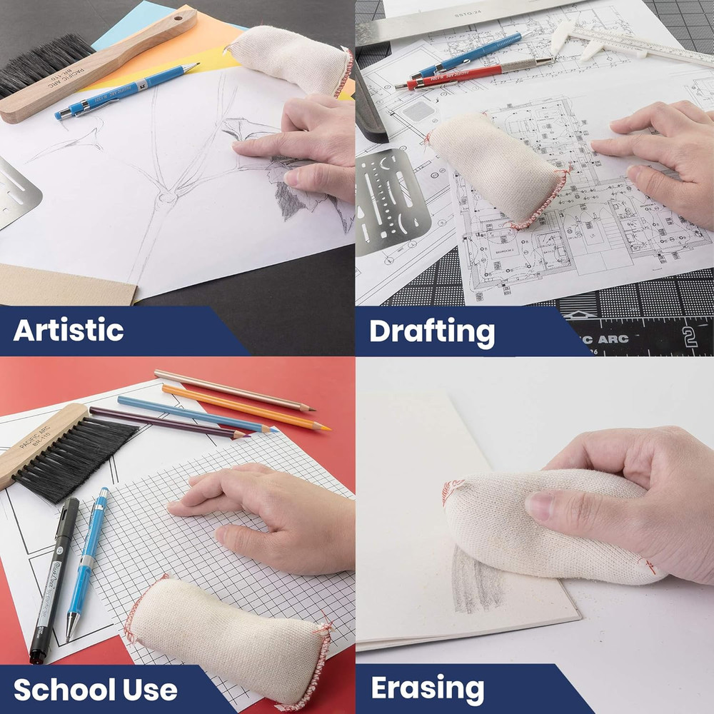 Dry Cleaning Pads Large for Drafting, Art, Architecture, and Graphite