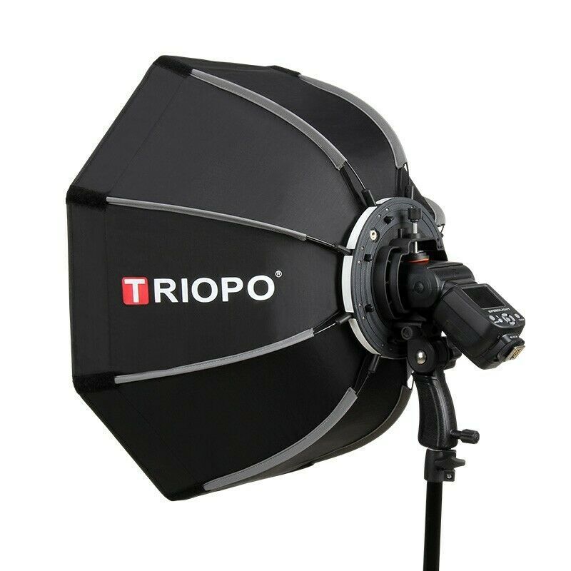 TRIOPO 65cm Octagon Softbox Handheld Foldable Softbox for Speedlite Flash Light