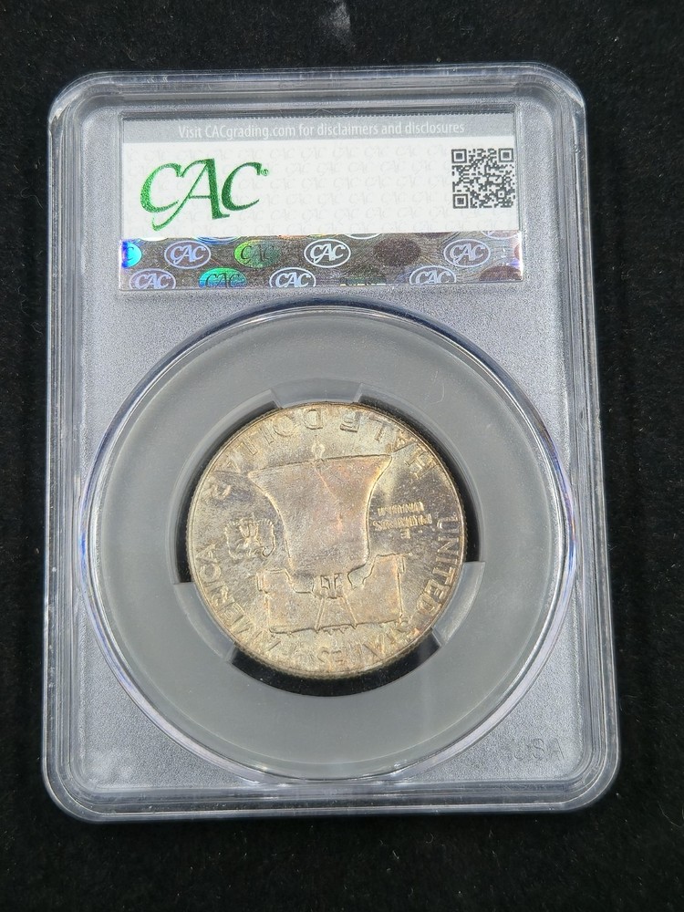 1957 Ben Franklin Half Dollar CAC MS66