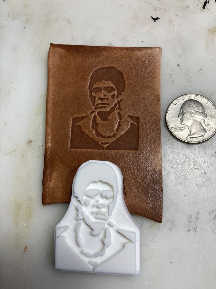 Scarface multi use 3d printed, embossing, leatherwork stamp