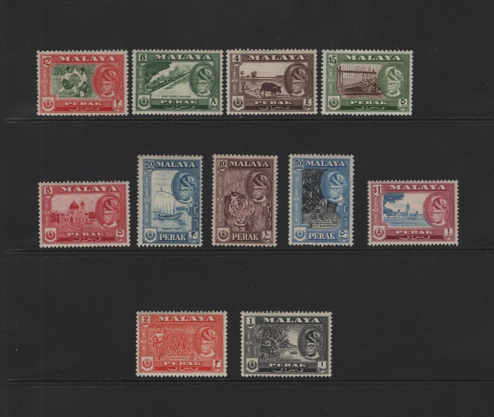 MALAYA PERAK SC#127-137 -- MH, VF, COMPLETE SET --
