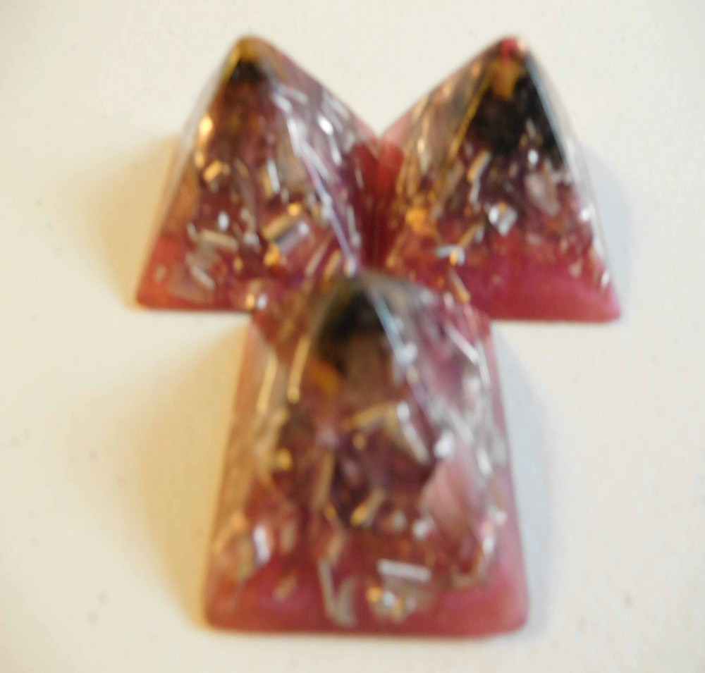 Flamingo Pink Small Pyramids Positive Orgone