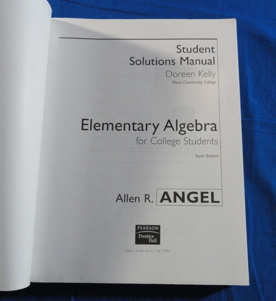STUDENT SOLUTIONS MANUAL ELEMENTARY ALGEBRA FOR COLLEGE STUDENTS TEXTBOOK