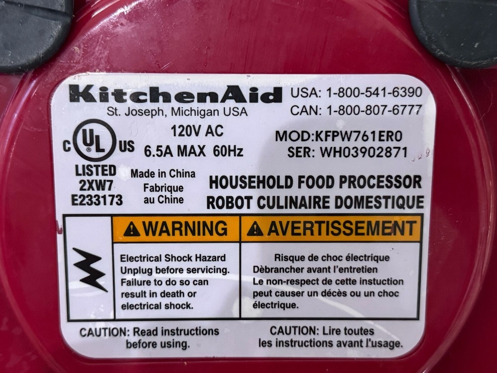 KitchenAid Food Processor KFPW761ERO