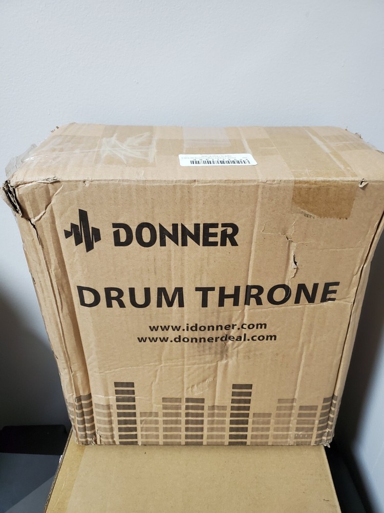 Donner Drum Throne Set Padded Seat Height Adjustable Drum Stools with Drumsticks