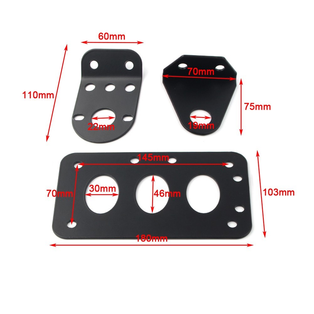 Side Mount Tail Light w/ License Plate Bracket Holder Stand Fit Harley Choppers