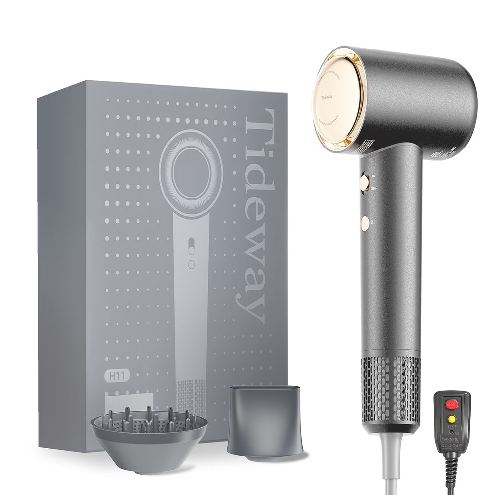 Tideway H11 Aura Hair Dryer with Diffuser, Black