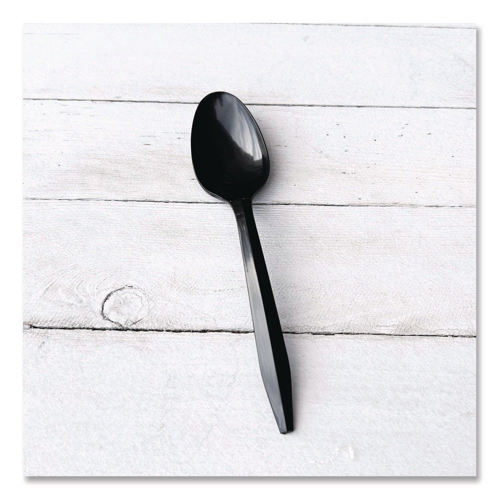Boardwalk SPOONBLPP Polypropylene Plastic Spoon Cutlery - Black (1000/CT) New
