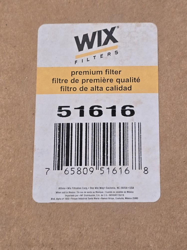 New Genuine WIX 51616 Hydraulic Filter