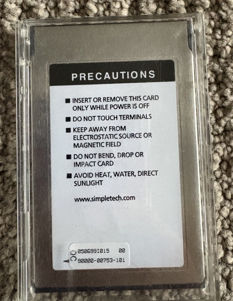 Simple Technology ATA-8MB Flash Storage 8MB PC Card