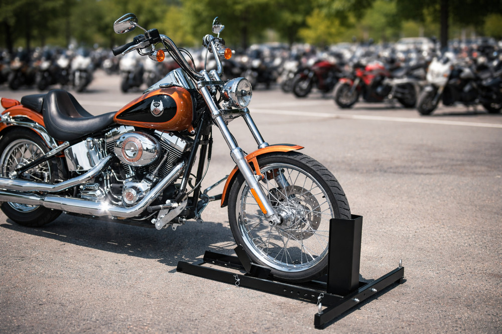 1800 lb. Capacity Motorcycle Stand/Wheel Chock
