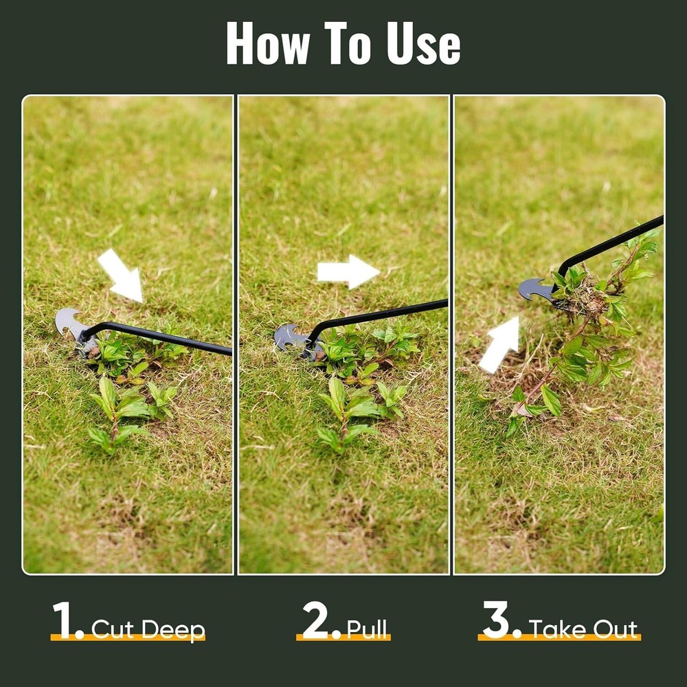 Weed Puller Tool Garden Weed Pulling Tool, Portable Garden Weeder Tool Uprooting