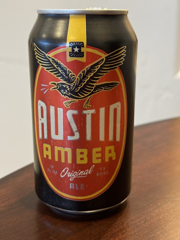 Austin Amber - Empty Beer Can Top Opened - Independence Brewing, Austin, Texas